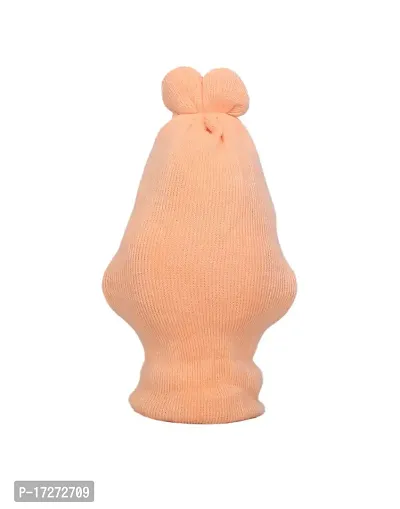 Gouravsumana Baby Winter Woolen Monkey Cap(Peach  Pink,) (0-3 Months)-thumb4