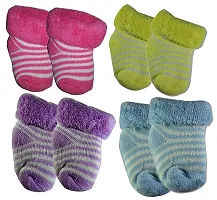 Gouravsumana New Born Baby Soft Cotton Mittens Booties Cap Socks Set (0-3 Months, Multicolor 9)-thumb2