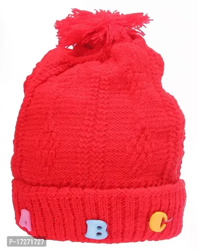 GOURAVSUMANA Baby Winter Warm Soft Kids Woolen Cap Boys  Girl's (Multicolor; 9-12 Months) Pack of 3-thumb2