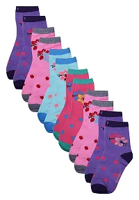 GOURAVSUMANA Soft Cotton Multicolor Baby Socks (Combo Pack of 6)-thumb1
