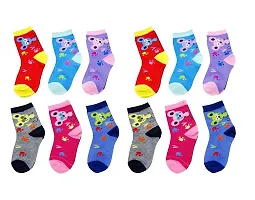 GOURAVSUMANA Soft Cotton Multicolor Baby Socks (Combo Pack of 12)-thumb1