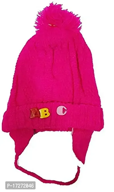 GOURAVSUMANA New Born Baby Winter Warm Fleece Knitted Woolen Cap for Kids Baby Boy's  Baby Girls (Multicolor, 3-6 Months)-thumb4