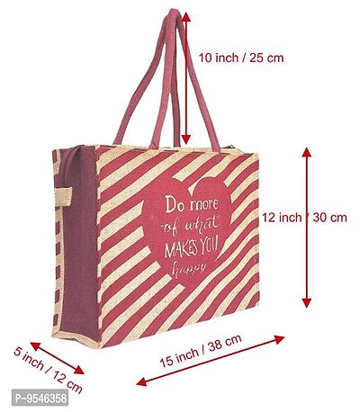 Womens Jute Shopping hand bag/shoulder bag  ( Lx H : 15x12 inch)-thumb2