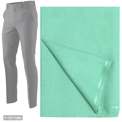 BELLARA Viscose Lycra Solid Sagegreen Formal Men Women Formal Trouser Pant Fabric - Steachable 1.2 Meter Formal Trouser Pant Cloth (UNSTITCHED)