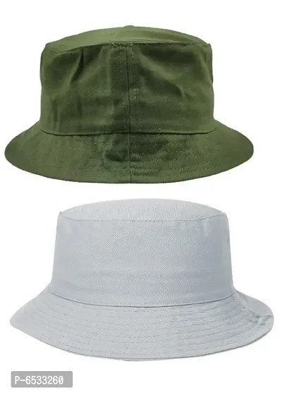 Zacharias Unisex Bucket Fishermen Beach Cap Hat (Pack of 2)