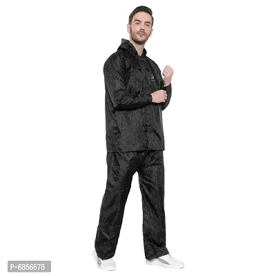 Zacharias Mens Waterproof Raincoat With Pant Black XXL-thumb3