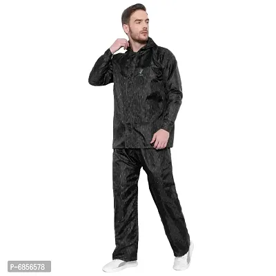 Zacharias Mens Waterproof Raincoat With Pant Black XXL-thumb4