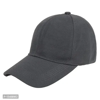 Zacharias Men's Polycotton Flexi Stretch Fit Closed Back Cap FC-01 (Dark-grey_Pack of 1) (Free sIZE)-thumb4