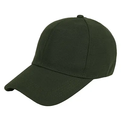 Zacharias Men's Polycotton Flexi Stretch Fit Closed Back Cap FC-01 (Green_Pack of 1) Free-Size)