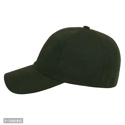 Zacharias Men's Polycotton Flexi Stretch Fit Closed Back Cap FC-01 (Green_Pack of 1) Free-Size)-thumb4