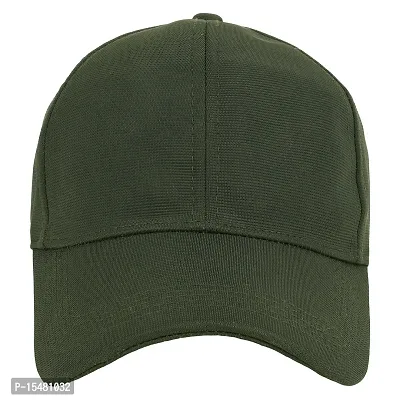 Zacharias Men's Polycotton Flexi Stretch Fit Closed Back Cap FC-01 (Green_Pack of 1) Free-Size)-thumb5