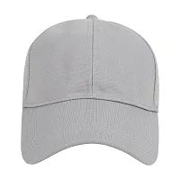 Zacharias Men's Polycotton Flexi Stretch Fit Closed Back Cap FC-01 (Light-grey_Pack of 1) Free-Size)-thumb2