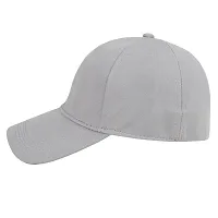 Zacharias Men's Polycotton Flexi Stretch Fit Closed Back Cap FC-01 (Light-grey_Pack of 1) Free-Size)-thumb3