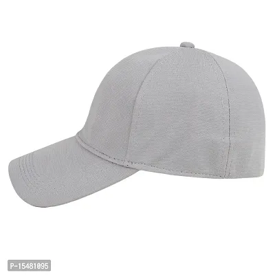 Zacharias Men's Polycotton Flexi Stretch Fit Closed Back Cap FC-01 (Light-grey_Pack of 1) Free-Size)-thumb4
