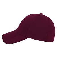 Zacharias Men's Polycotton Flexi Stretch Fit Closed Back Cap FC-01 (Maroon_Pack of 1) Free-Size)-thumb4