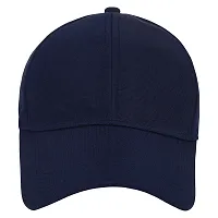 Zacharias Men's Polycotton Flexi Stretch Fit Closed Back Cap FC-01 (Navy_Pack of 1) Free-Size)-thumb1