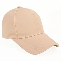 Zacharias Men's Polycotton Flexi Stretch Fit Closed Back Cap FC-01 (Beige-Dark-grey_Pack of 2) (Free Size)-thumb3