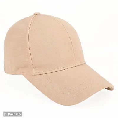 Zacharias Men's Polycotton Flexi Stretch Fit Closed Back Cap FC-01 (Beige-Dark-grey_Pack of 2) (Free Size)-thumb4