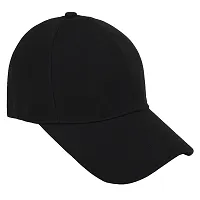 Zacharias Men's Polycotton Flexi Stretch Fit Closed Back Cap FC-01 (Black_Pack of 2) (Free Size)-thumb4
