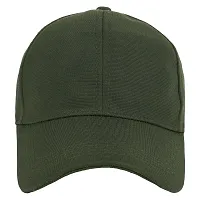 Zacharias Men's Polycotton Flexi Stretch Fit Closed Back Cap FC-01 (Green_Pack of 2) (Free Size)-thumb2