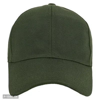 Zacharias Men's Polycotton Flexi Stretch Fit Closed Back Cap FC-01 (Green_Pack of 2) (Free Size)-thumb3