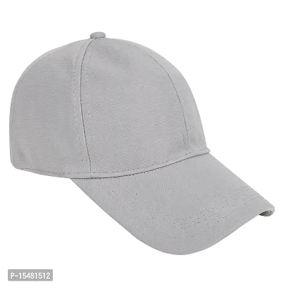 Zacharias Men's Polycotton Flexi Stretch Fit Closed Back Cap FC-01 (Light-grey_Pack of 2) (Free Size)-thumb4