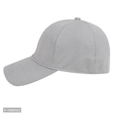 Zacharias Men's Polycotton Flexi Stretch Fit Closed Back Cap FC-01 (Light-grey_Pack of 2) (Free Size)-thumb5