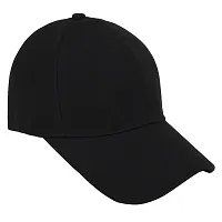 Zacharias Men's Polycotton Flexi Stretch Fit Closed Back Cap FC-01 (Black-Maroon_Pack of 2) (Free Size)-thumb2