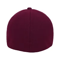 Zacharias Men's Polycotton Flexi Stretch Fit Closed Back Cap FC-01 (Dark-grey-Maroon_Pack of 2) (Free Size)-thumb3