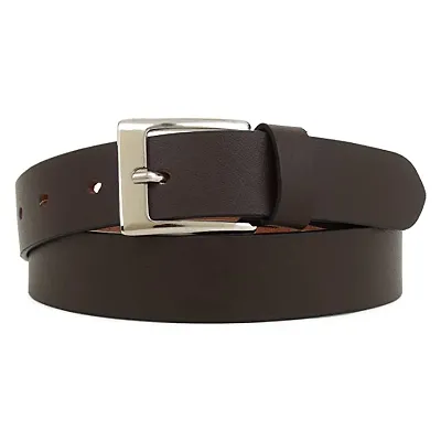 Zacharias Boy's Genuine Leather Belt for kids (Pack of 1) (WF-04_Brown; 8-12 Years)