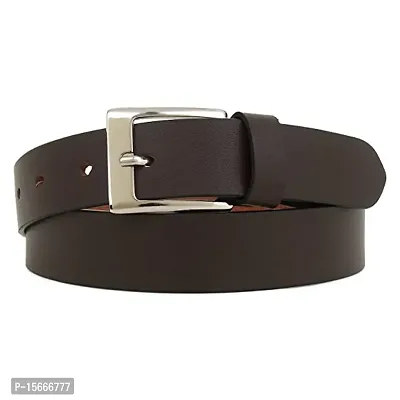 Zacharias Boy's Genuine Leather Belt for kids (wf-04_Black  Brown; 8-12 Years) (Pack of 2)-thumb3