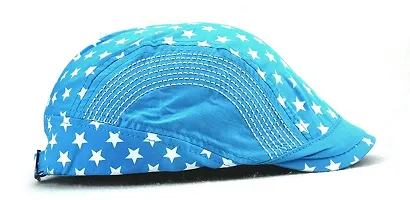 Zacharias Unisex Kids Cotton Beret Golf Cap jk-03 (Blue_1-4 Years) (Pack of 1)-thumb1