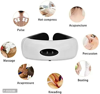 Cervical Vertebra Treatment Instrument Magnetic Effect Pulse Neck Massage,  Acupoint Magnetic Therapy Massager Therapy Neck Shoulder Massager With 2 Electrode Pads-thumb2