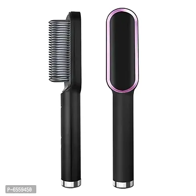 Hair Straightener Comb for Women and Men, Hair Styler, Straightener Machine Brush/PTC Heating Electric Straightener with 5 Temperature Control Hair Straightener for Women-thumb0