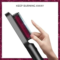 Hair Straightener Comb for Women and Men, Hair Styler, Straightener Machine Brush/PTC Heating Electric Straightener with 5 Temperature Control Hair Straightener for Women-thumb2