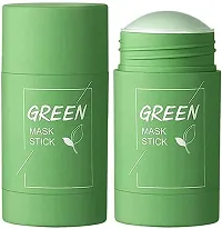 Green Tea Purifying Clay Stick Mask, And Deep Cleansing Oil Control And Anti-Acne Solid And Fine, Exfoliating Mask 40g-thumb3