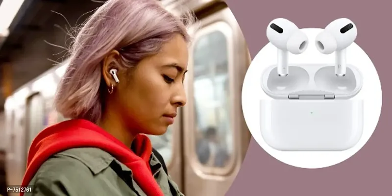Airpods Pro with MagSafe Charging Case Bluetooth Headset  (White, True Wireless)-thumb3
