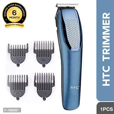 AT-1080 Rechargeable Barber  Saloon Choice Hair upal Beard Moustache Trimmer Trimmer 60 min Runtime 4 Length Settings  (Blue)-thumb0