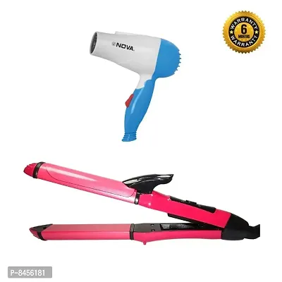 Combo Of 2 in 1 Hair Straightener + Curler  Dryer  (2 Items in the set)-thumb4
