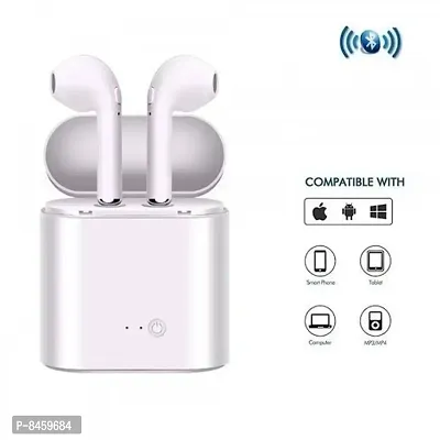 TWS i7 Earpods Bluetooth Wireless Earbuds Bluetooth Headset  (White, True Wireless)-thumb3