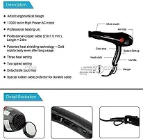 Professional Salon Hair Dryer For Men Amp Women 2 Speedamp 2 Heat Removable Nozzle Hair Dryer 1800 W Black Red Hair Styling Others-thumb2