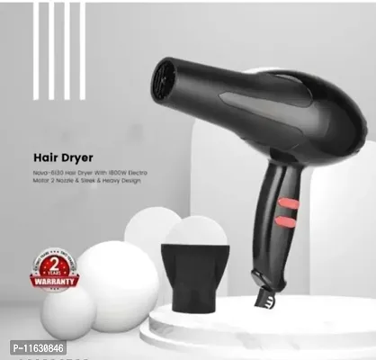 NOVA NV- 6130 Hair Dryer  (1800 W, Black, Red)-thumb0