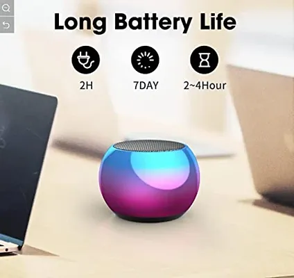 NEW  M3 Colorful Wireless Bluetooth Speakers Mini Electroplating Round Steel Speaker (Random Color)