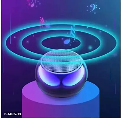 NEW  M3 Colorful Wireless Bluetooth Speakers Mini Electroplating Round Steel Speaker (Random Color)-thumb3