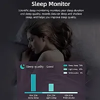 AK NEW T-500 Smart Watch Sleep Monitor, Distance Tracker, Calendaring, Sedentary Reminder, Text Messaging, Pedometer, Calorie Tracker, Heart Rate Monitor Smartwatch (Black)-thumb1