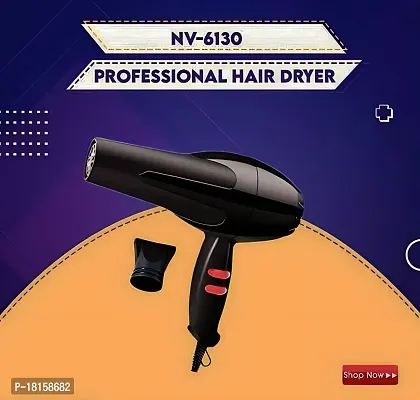 AK NEW Hair Dryers 6130 Compact 1800 Watts With Nozzle For Women And Men (Professional Hair Straightener , Hair Curler , Hair Crimper , Hair Styler) (Black.RED)