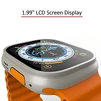 AK NEW T800 ultra Smart Watch Series 8 49mm Smartwatch Smartwatch  (Orange  BLACK Strap, Free Size)-thumb2