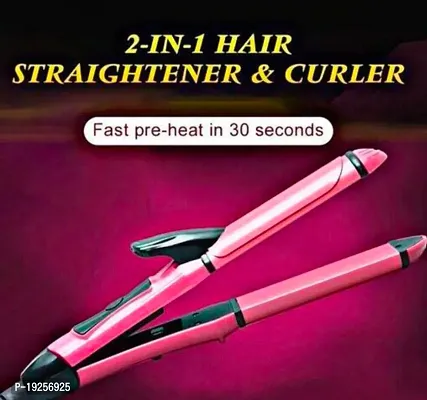 AK NEW Nova NHC-2009 2-in-1 Hair Beauty Set l Straightener and Curler (Pack of 1) Handy Hair Styler l 2 in 1 Styling Iron PTC Heater l Ceramic Heating Plates Hair Straightener-thumb4