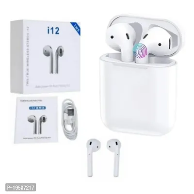 i12 TWS AIRPODS Bluetooth Earphones Touch Sensor with in Built Mic and High Bass Level , Wireless Bluetooth Bluetooth Headphones  Earphones-thumb4