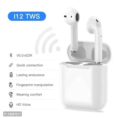 i12 TWS AIRPODS Bluetooth Earphones Touch Sensor with in Built Mic and High Bass Level , Wireless Bluetooth Bluetooth Headphones  Earphones-thumb2